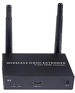 EXVIST 100M 4K@30FPS Extensor inalámbrico HDMI 1x Receptor Solamente, hasta 328 pies, Soporte IR, Adecuado para transmitir Video Desde una computadora portátil, PC, Youtube, PS4 a HDTV o proyector
