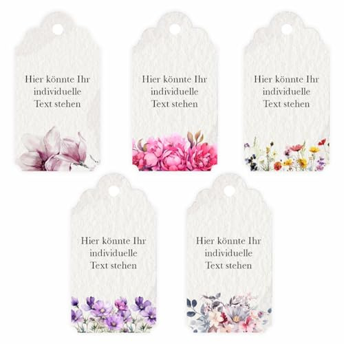 Etiketten Geschenkanhänger - Taufe Geburt Kommunion Konfirmation Hochzeit -Anhängeetiketten für Tischdeko, Tüten, Danksagungen - Etiketten für die Kennzeichnung von Produkten - 50er SET (Style 4)