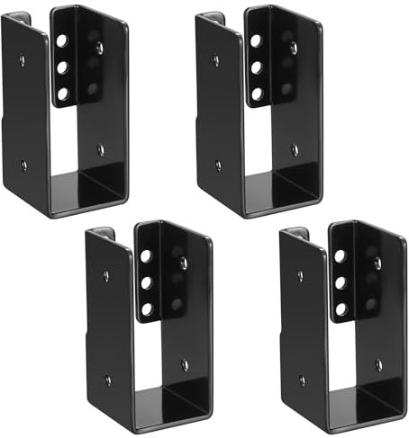 4 Stück Balkenschuh 40 x 88 mm, Balkenschuhe Verdeckter Balkenaufhänger, Balkenverbinder, Schwerlast Holzverbinder, Holzbalkenverbinder, Balken Verbinder für Holzschiene Balkenhalterungen