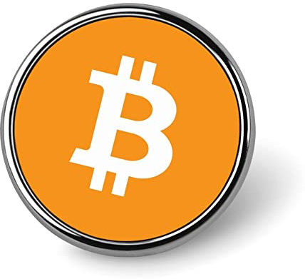 Bitcoin-Symbol, runde Anstecknadel, süße Brosche, Anstecker, Abzeichen für Geschenk, Kleidung, Taschen, Dekoration, lustig