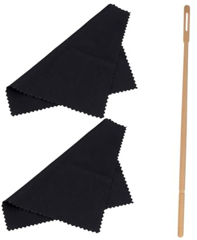 Vaguelly 1 Satz Flötenreinigungsmittel Recorder Schallplattenreiniger Billie Bausatz Entlüften Flötenputzlappen Vinyl Flötenputzer Altflöte Musical Mundharmonika Klarinette Stoff Black