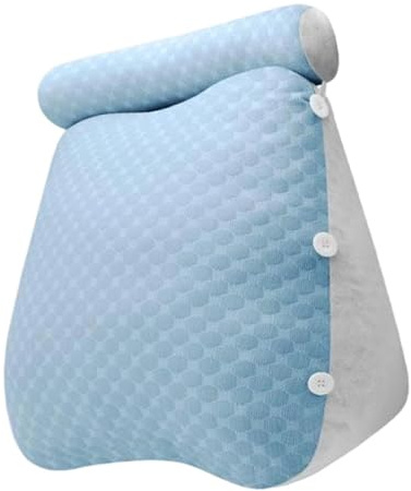 FytStycale Cabecera de almohada de cuña, relleno de colchones, cojín de espalda, triángulo, para regalos para el sofá de mamá, Azul