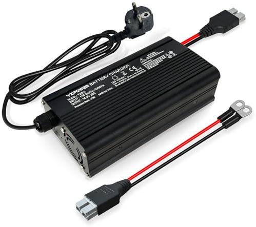 Cargador de batería Lifepo4 de 14,6 V 20 A para fosfatos de iones de litio de 12,8 V, cargador de batería de litio de 12 V AC-DC para RV, barco, moto, Lawnmower, mantenimiento de la batería del motor