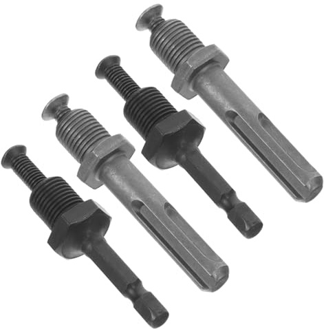 HOMSFOU 4Pcs High Carbon Steel Drill Chuck Adapter Impact Driver Socket Adapter for Versatile Home Renovations and Mechanical Repairs Extension Rods with Precision Design for Stability and