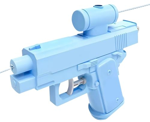Umgekehrte Scherz Wasserpistole – 2-Wege Spritzspaß – rückwärts & vorwärts spritzend – leichte Spielzeugpistole ideal für Schule, Garten & Party – Geschenk für Freunde & Familie (Blau)
