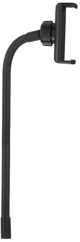 PATIKIL 11.8 Flexible Adjustable Gooseneck with Phone Clip, 1/4 Female Threaded Gooseneck Arm for Most Holder Threaded Adapter, Black
