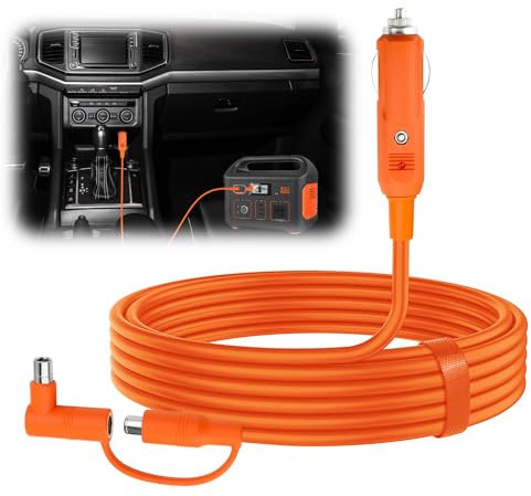 DC Power Extension Cord 12V/24V Solar Panel Cord 2M 14AWG DC7909 DC8020 with Cigarette Lighter Plug Adapter for BLUETTI EB3A/EB70/EB70S Jackery Explorer 1000 V2/500/300/240 Portable Power Bank