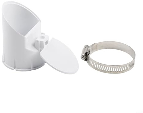 Eawfgtuwz PVC Drainage Pipe Cover with Anti-and -Proof Filter, 50-160mm White Strainer Cap for Outdoor Floor Drain, Balcony, Garden and Rainwater Systems 50mm