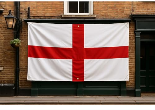 10ft x 6ft Jumbo England Cross of St George Flag - Heavy Duty, Durable Outdoor English Display Banner