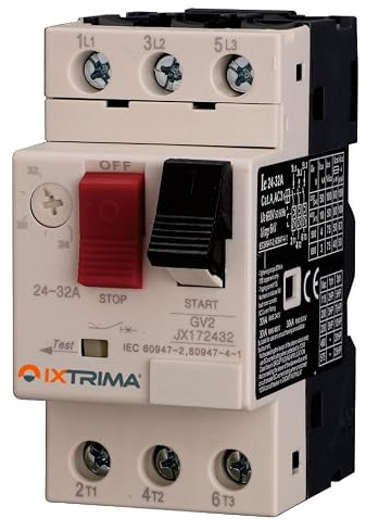 Ixtrima Salvamotore interruttore termico regolabile 10-16A 5.5kWGV2 3P protezione motore tripolare