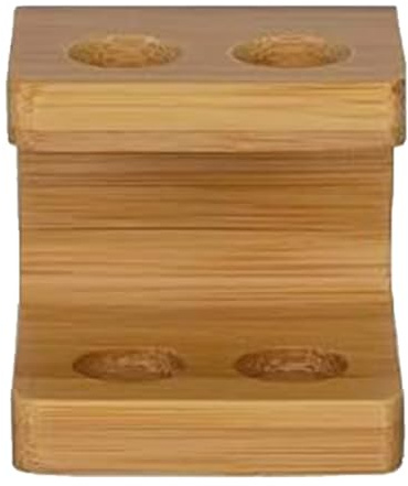 Soporte de cabezal de cepillo de dientes – soporte de bambú 4,5 x 4,5 x 3,8 cm, organizador de madera para cabezales de cepillos eléctricos, portacepillos de dientes para el hogar, organizador de B