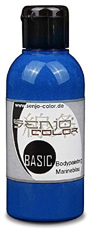 Senjo Color Basic Bodypainting I colore del viso e del corpo I cosmetici, dermatologicamente testato I carnevale, costume I 75 ml I blu marino