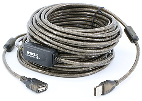 Pasow USB 2.0 A Male to A Female Extension Cable High Speed 480 Mbps (50 Feet(15m))