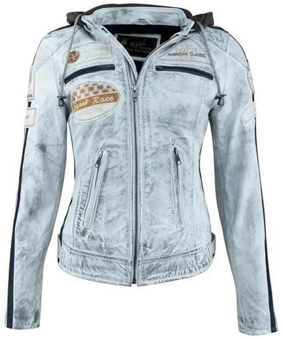 URBAN 5884 Motorradjacke Damen Mit Protektoren, Damenjacke aus Lammleder, Protektoren für Rücken, Schultern und Ellenbogen