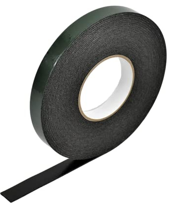 Global Self-Adhesive Black Automotive Double Sided Foam Tape | 20mm x 2mm x 10m Double Sided Car Tape for Insulating & Mounting Car Trims, Number Plates, Mirrors, Badges & More