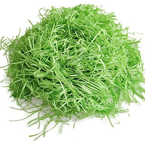 200g Ostergras Grün, Füllmaterial füR Osterkorb/Geschenkkorb,Osterdekoration