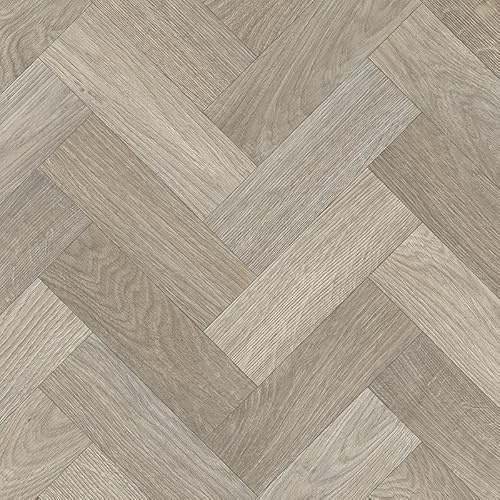 VINYL FLOORING UK Wood Effect Anti Slip Vinyl Flooring Roll Home Office Kitchen Bedroom Bathroom Lino Modern Design 2M 3M 4M Wide (2WX1.25L(6'6X4 inch 1), 0585S)