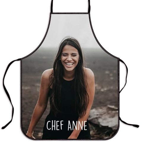 Wanapix| Kochschürze Personalisiert mit Foto und Text | Grillschürze | Küchen Schürze | Personalisieren Sie 100% der Oberfläche