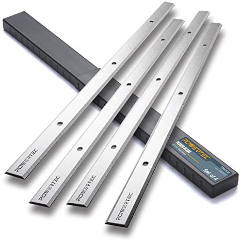 POWERTEC 12-1/2 Inch Planer Blades for Craftsman CMEW320, 21758, Wen PL1252, Porter Cable PC305TP, Delta 22-560, 22-565, TP305, Grizzly G0663, POWERTEC PL1252 Planer, Set of 4 (12803DD)