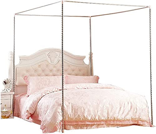 Himmelbett Moskitonetzhalter Vier Eckbett, Bettüberdachung Baldachin Rahmen Gestell Gestell für Twin/Full/Queen/California King/King Size/California King