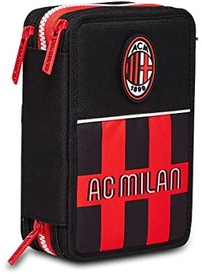 Seven Federmäppchen, Mäppchen, mehrfarbig, Federtasche für Schreibwaren, Etui mit Stiften, Kugelschreiber, & mehr, 3 Fächer, Mädchen & Jungen, Schule - Grundschule, XXL, MILAN
