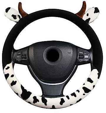 Lenkradhülle Auto Lenkradbezug 38 cm Universal Lenkradabdeckung Anti-Rutsch Lenkradschoner Cartoon Plüsch Lenkradschutz Bezug Herbst Winter Warmer Lenkrad Abdeckung Wraps Autodekoration Zubehör