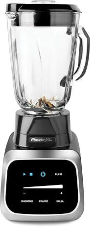 PowerXL Smart Pro Blender, BL6018, Smart Sensing Technology for Smooth Blends, Frappés, Salsas, 1800 Watts & 68 oz. Glass Pitcher