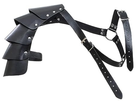 Fonowx Cinturón de Encogimiento de Hombros Steampunk Arnés de Pecho Unisex Gótico Steampunk Armaduras de Hombro