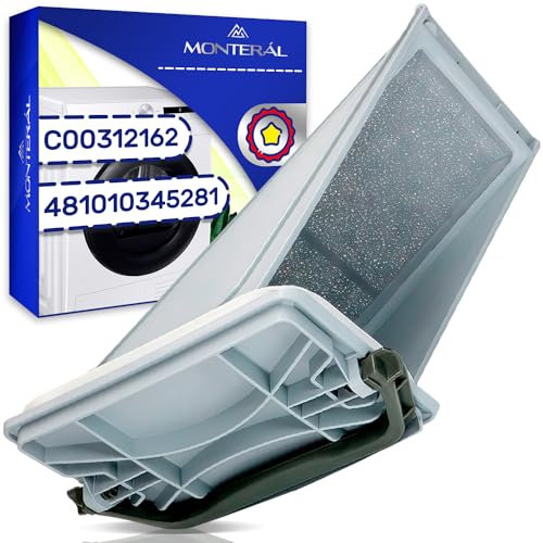Tumble Dryer Lint Filter with the Original Code 481010345281 for Whirlpool for Bauknecht C00312162 for Indesit - Warranty 10 Years - MONTERAL