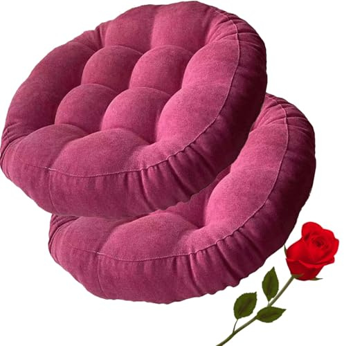 uyeoco 2/1er Set Stuhlkissen, 42x42/55x55cm Sitzkissen Boden für Indoor und Outdoor, Stuhlauflage für Bank und Stuhl, Bodenkissen für Zuhause Büro Küche Esszimmer(@7,2_42X42CM)