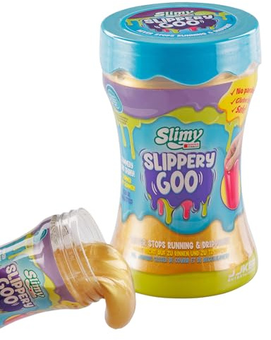 SLIMY Slippery GOO 300g - der glitschigste Slimy Slime Aller Zeiten | lustig fließender Spielschleim für Kinder, Spielspaß mit schillernd bunter Schleim Knete (ab 3 Jahren)