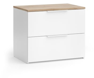 Vicco Kommode Wido, Weiß/Sonoma, 60 x 50 cm