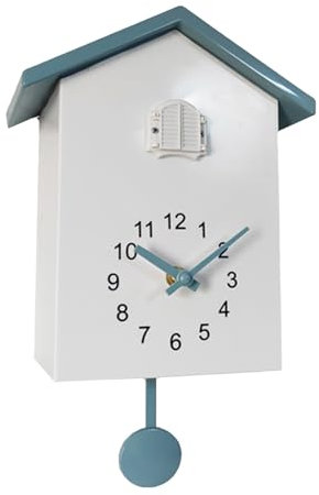 HAMON Orologio da parete a cucù moderno con pendolo, orologio da parete a cucù con funzione di riposo notturno, per casa, soggiorno, cucina, ufficio, decorazione foresta nera, vintage, orologio da