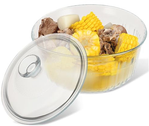 Cabilock Cacerola De Con Tapa De Para Horno y Estufa Utensilios De Cocina De Borosilicato Para y Guisos Casa