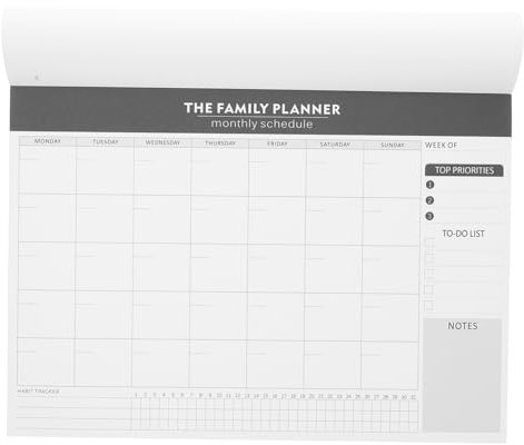 STOBOK Monatsplaner Mit Wochen Und Tageskalender Beschreibbarem Gewohnheitstracker Und Aufgaben-checkliste Notizblock