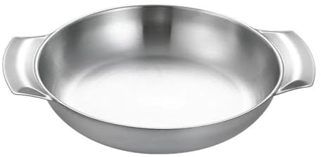SLEDEZ Speiseteller aus Edelstahl Spaghettiteller aus Edelstahl mit Doppelohr, kreative Teller(20cm)