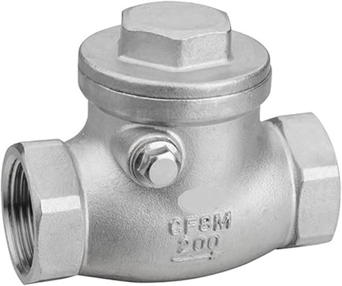 DXEAIN Rückschlagventil, Einweg-Rückschlagventil, Rückschlagventil mit Gewinde, 200 PSI, Edelstahl SS304, Rückschlagventil mit Innengewinde,(DN50)