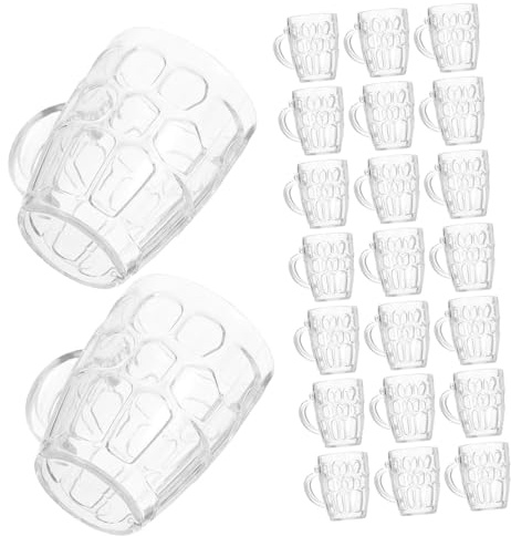 ROMISBABA 50 Piezas Mini Jarra De Cerveza Pequeño Miniatura De Escritorio Tazas Nombre Shape Irrompible Adorable Vaso En Miniatura Transparente Páginas Reutilizable