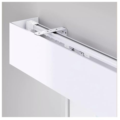 Heavy Duty Wall Mount Curtain Pelmet Panel - Double Rails Decorative Track for Curtains, Roller Blinds & Venetian Blinds - 2.3m (7.5ft) Cornice Valance Box