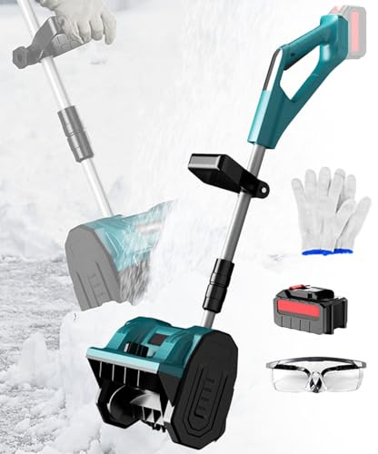 pealiritansemen Pelle À Neige Électrique Domestique,Équipement De Déneigement Portatif,Souffleuse À Neige D'extérieur,3 Réglages De Déneigement,Largeur De Déneigement Jusqu'À 30cm 3000mAh-1battery