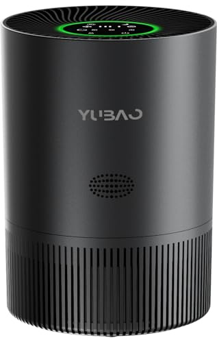 Luftreiniger Allergiker für Wohnung Raucherzimmer, CADR 305m³/h, 4-in-1 HEPA Filter,24dB Schlafmodus, HEPA Luftfilter gegen Schimmel Staub Pollen Tierhaare (Schwarz)