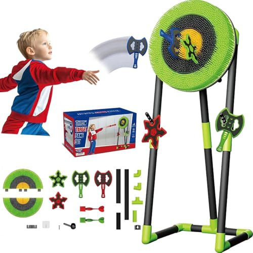 Jeu de lancer de hache pliable avec haches et pelouse, jeu familial intérieur/extérieur pour enfants et adultes