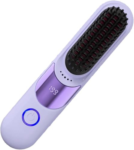 Piastra per Capelli Ionica Antiscottatura a Tre Temperature, Senza Fili, Ideale per Viaggi e Uso Domestico, Piastra Portatile per lo Styling della Barba