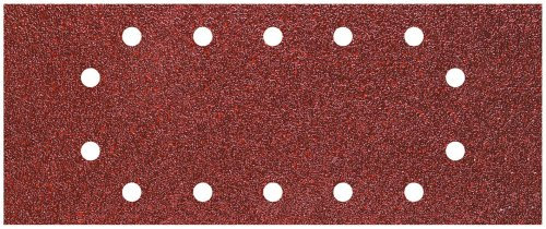 wolfcraft Schleifstreifen für Holz und Metall 115 x 280 mm I 1986200 I 25er Pack, Korund Körnung 40, 80, 120 I Ideal für Schwingschleifer I gelocht für Staubabsaugung