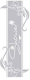 GRAZDesign Fenstertattoo Shower mit Blumen, Fensteraufkleber für Badezimmer, Folie für Duschkabine / 79x30cm