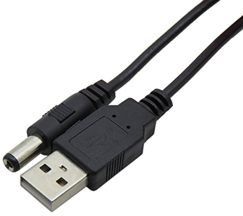 CableDeconn USB auf 5,5 mm/2,1 mm 5 Volt DC Hohlstecker Stromkabel …, C0506