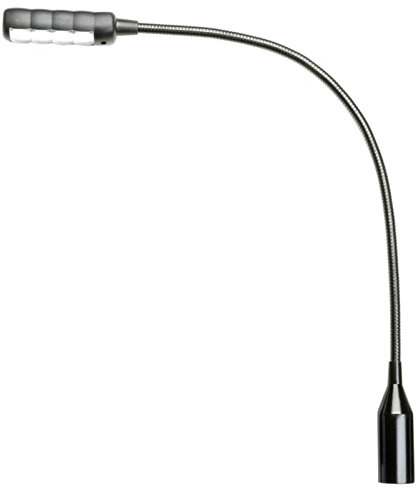 Unbekannt Stands SLED1ULTRAXLR3 Adam Hall SLED 1 Ultra 3-pol XLR Schwanenhalsleuchte mit 4 COB LEDs schwarz, Weißes Licht, 1 Schwanenhals