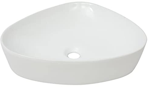 vidaXL Handfat triangulär keramik vit 50,5x41x12 cm
