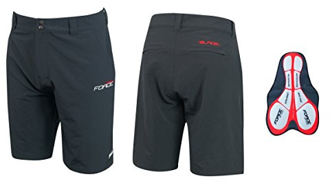 Pantaloni MTB FORCE F BLADE con fondello gel Nero - M