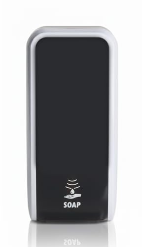 Blanc HYGIENIC Cosmos Sensor-Schaumseifenspender Silber-Schwarz | Berührungsloser Seifenspender mit 3 Dosierstufen und bis zu 2.500 Anwendungen je Kartusche; ohne Füllmittel/Batterien